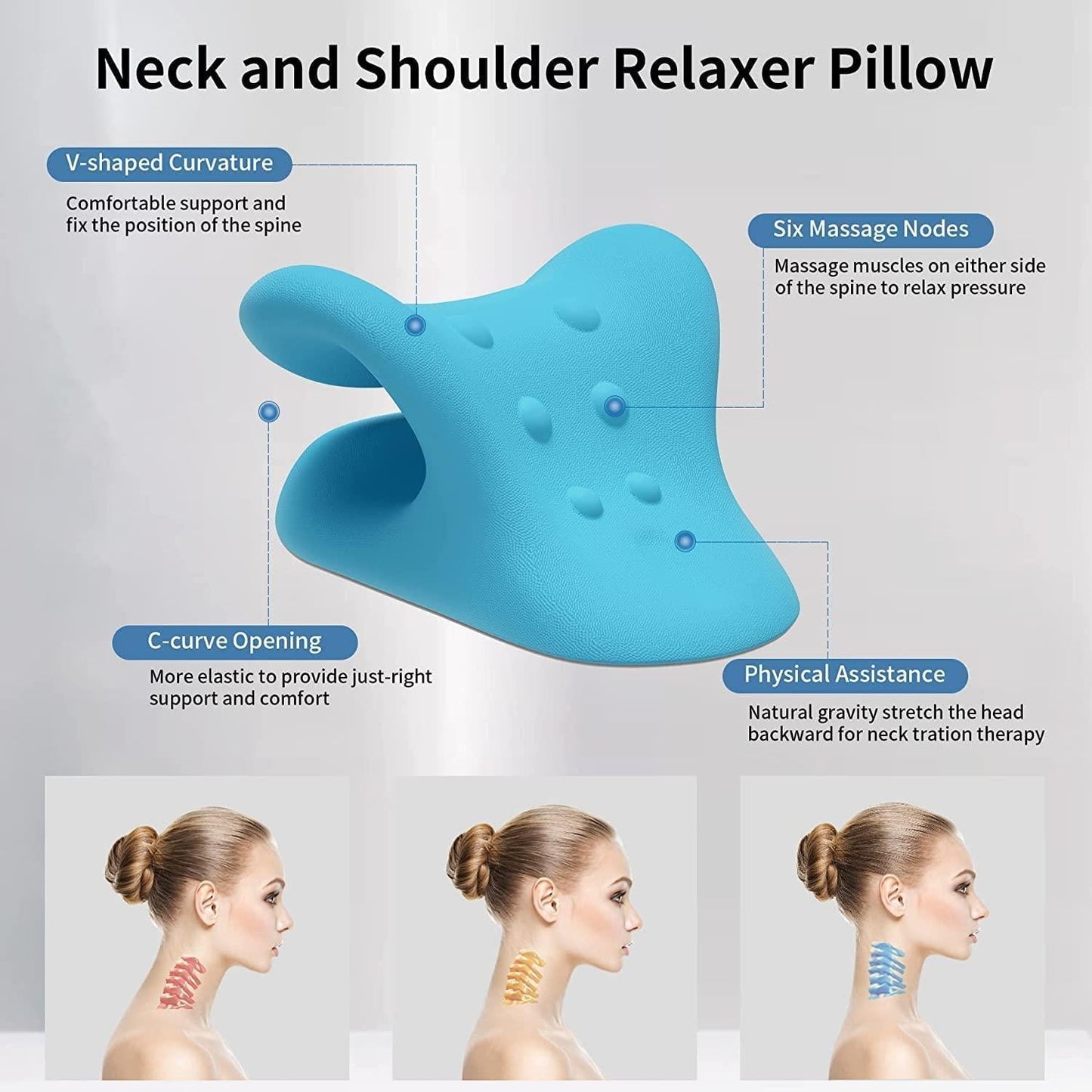 Expertomind Neck Relaxer | Cervical Pillow | Neck & Shoulder Support for Pain Relief