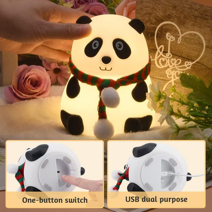 Panda Light Lamp -  Rechargeable Silicone - Night Lamp - 7 Colours